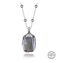 Swarovski Crystal Taşlı Top Zincir Baget Gümüş Kadın Kolye