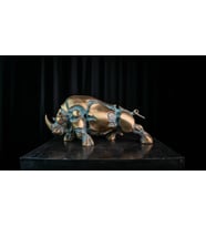 Rhino Bronz Heykel