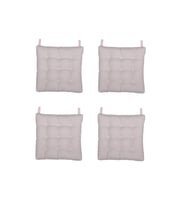 4lü Pofidik Natura 40x40 Rattan Cırtlı Sandalye Minderi Seti