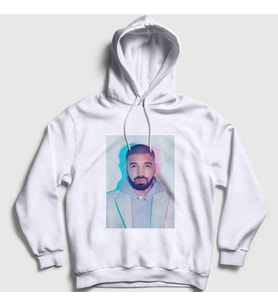 Presmono Unisex Beyaz Hotline Bling Drake Kapüşonlu Sweatshirt 321477tt