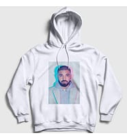 Presmono Unisex Beyaz Hotline Bling Drake Kapüşonlu Sweatshirt 321477tt