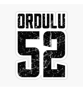 52 Ordu Sticker Yapıştırma Oto Etiket 17cm