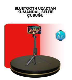 Dikey Ve Yatay Çekim Destekli Selfie Stick Tripod