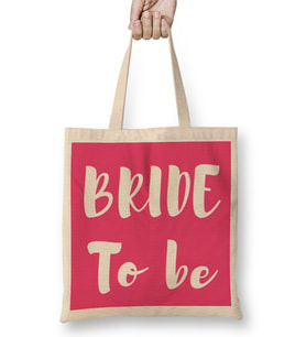 Bride To Be Loop Font Bez Çanta Uzun Saplı