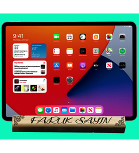 Kişiye Özel UV Baskılı Ahşap Tablet Tutacağı