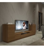 Decoraktiv Trio On2S Mdf Tv Ünitesi Tv Sehpası - Naturel Ceviz