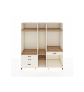 Kronos Dolap 7 Raflı 4 Çekmeceli 3 Askılı 220x59x243 Aytaşı-Çam/Aytaşı