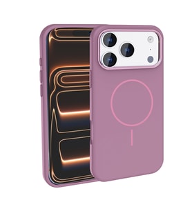 Apple iPhone 17 Pro Max Uyumlu Kılıf M-Safe Şarj Özellikli Metal Kamera Çerçeveli Zore Edi Silikon Kapak (Mor)