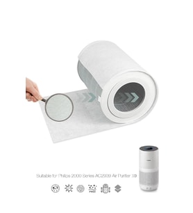 Purmed 10 Adet Philips FY2180/30 - AC2939 Uyumlu Toz Tutucu Ön Filtre