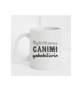 Duvar Yazılı Baskılı Kupa/bardak