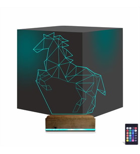 Luvivia At Tasarım Polygonal 3D Lamba - Masa Gece Lambası