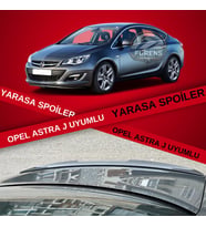 Opel Astra J Sedan Kasa Bagaj Üstü Slim Yarasa Spoiler Piano Black Parlak