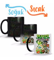 Plants vs Zombies Sihirli Kupa Bardak Porselen