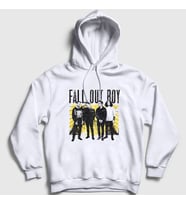 Presmono Unisex Beyaz Band Fall Out Boy Kapüşonlu Sweatshirt 394881tt