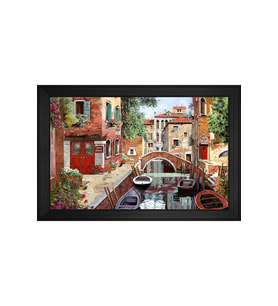 Manzara Temalı Kanvas Tablo 50 x 70 cm Siyah Çerçeve