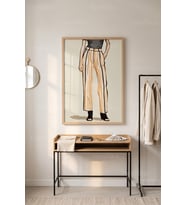 Minimalist Moda İllüstrasyonu 1. Kalite Ahşap Çerçeveli Tablo