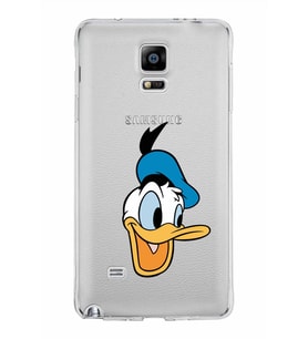 Samsung Galaxy Note 4 Kapak Donald Duck Tasarımlı Şeffaf Silikon Kılıf