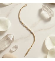 Valmont Accessories Xuping 14K Kaplama 17+2 cm Ayarlanabilir Yıldız Detaylı Taşlı Kadın Çelik Bileklik