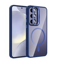 Samsung Galaxy S24 Plus Uyumlu Kılıf Standlı ve Kamera Lens Hediyeli M-Safe Şarj Özellikli Zore Etro Kapak
