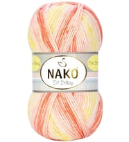 Elit Baby Mini Batik Bebe El Örgü İpi Turuncu Sarı 32430
