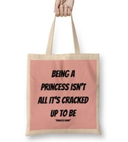 Princess Diana Quotes Art GiftUK Vintage Retro Style Bez Çanta Uzun Saplı
