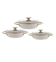FMS GM5001 Bej Mercan 6 Parça Granit Omlet Set (Siyah)