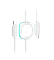 60W Type-C to Type-C ve 2.5W Kablosuz Saat Şarj Çıkışlı 2in1 PD Hızlı Şarj Kablosu Apple Watch Şarj Aleti
