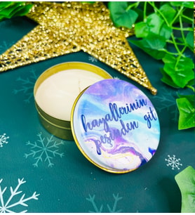 Hayallerinin Peşinden Git Tasarımlı Kokulu Teneke Mum