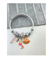 Deniz Kabuğu Charm Bileklik Çelik Silver