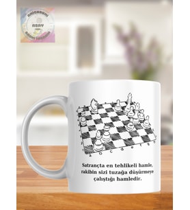Satranç temalı Kupa Bardak