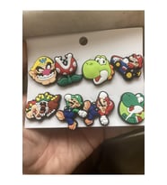 Super Mario Terlik Süsü Cross Terlik Jibbitz Terlik Aksesuarı 8 Adet (Çok Renkli)