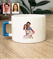 Kişiye Özel Karikatürlü Sevgiliye Hediye Lüks Fincan Sevgililer Günü Hediyesi