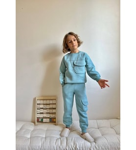 ERKEK ÇOCUK KARGO CEPLİ 3 İP EŞOFMAN TAKIMI
