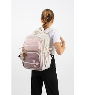 Ventis Unisex Okul Çantası Lise Ortaokul Sırt Çantası 43*30 Cm Su Geçirmez Kumaş Çok Cepli Vnt1-A