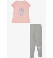 Breeze Kız Çocuk Taytlı Takım Renkli Ayakkabı Baskılı 5-10 Yaş, Pembe