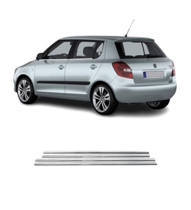 Skoda Fabia MK2 Krom Cam Çıtası 4 prç. 2008-2014 P.Çelik