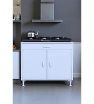 Eliusta Valya Çekmeceli Beyaz 70 cm Genişlikte Mutfak Dolabı Ocak Alanlı 2 Bölmeli 70x88x56 cm Dolap