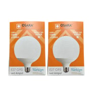 Osaka 15W (100W) 6500K (Beyaz Işık) E27 Duylu G95 Led Glop Ampul (2 Adet)