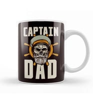 Captain Dad Daddy Sailor Seaman Papa Father Poppa Husband Kupa Bardak Porselen