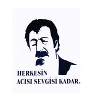 Herkesin Acısı Sevgisi Kadar Tasarım Oto Sticker 20*20 Cm