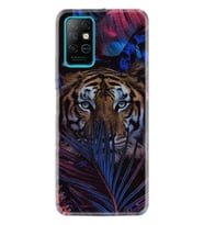 Infınıx Note 8 Uyumlu Desenli Silikon Kılıf Flowers Tiger 1319