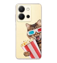 PrintiFy Vivo Y36 4G ile Uyumlu Kedi 1 Kamera Korumalı Şeffaf Uyumlu
