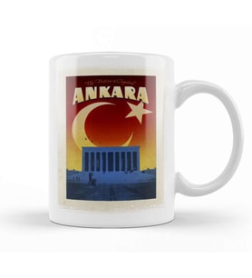 Başkent Ankara ve Anıtkabir Kupa Bardak Porselen