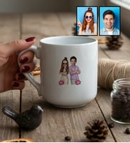 Kişiye Özel Karikatürlü Mühemmel Kardeşler Kupa Bardak Doğum Günü Hediyesi