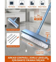 Sihirli Çekçekli Fayans Fırçası Çekpaslı Fırça Banyo Fırçası Balkon Fırçası Yer Zemin Fırçası Halı Y