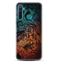 Realme 5i 5 Pro 6i 7 Pro 8 Kılıf Desemli Silikon İşaretler Tuval 1716