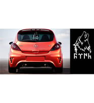Göktürkçe Türk - Kurt logo Sticker 30x20