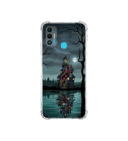 PrintiFy Tecno Spark7 ile Uyumlu Simya Serisi Gölge Ve Cam Tasarımlı Uv Baskılı Köşe Korumalı Antişok Kılıf