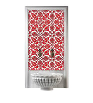 Armada Çini 60x100 Cm SP 83 Kırmızı Beyaz Serigraf Türk Hamamı Pano