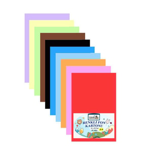 A4 Fon Kartonu 10 Lu 21X29,7 Cm 1 Paket Artlantis 10 Renk Fon Kartonu 21*29,7 1 Paket